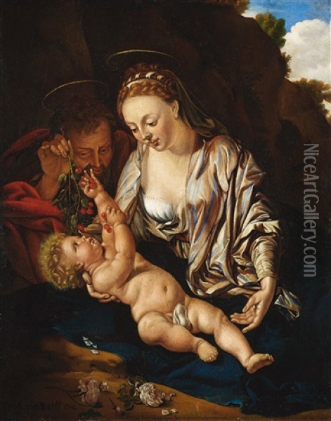 Die Heilige Familie Oil Painting - Adriaen Van Der Werff