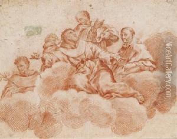 Die Glorie Des Heiligen Franziskus Oil Painting - Giovanni Battista Crespi Il Cerano