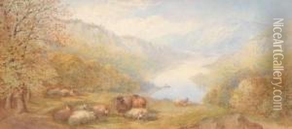 & Thomas Wainwright (exhibited 1880- 1899) Oil Painting - Cornelius Pearson