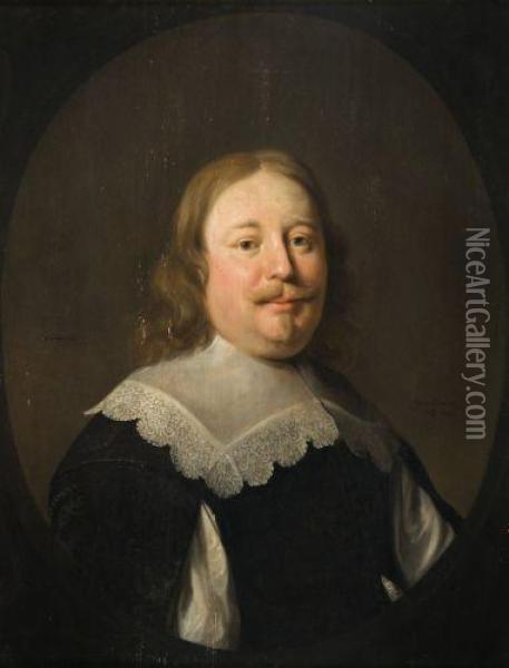 Portrait D'un Gentilhomme, De Trois-quarts, Tourne Vers La Droite Oil Painting - Hendrick Bloemaert