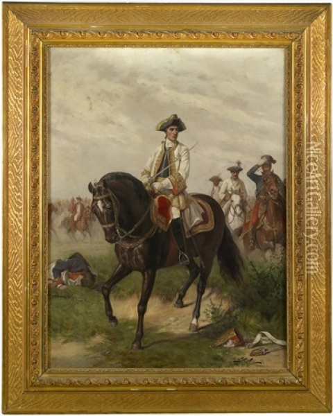 Feldmarschall Ernst Gideon Freiherr Von Laudon Zu Pferde Oil Painting - Adam Setkowicz
