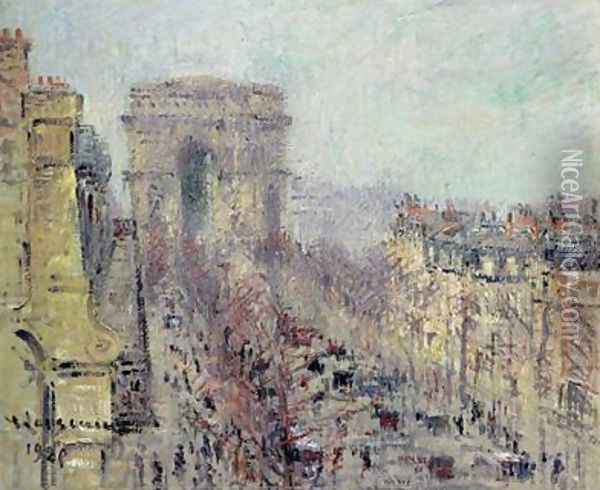 Avenue de Friedland Paris 1925 Oil Painting - Gustave Loiseau