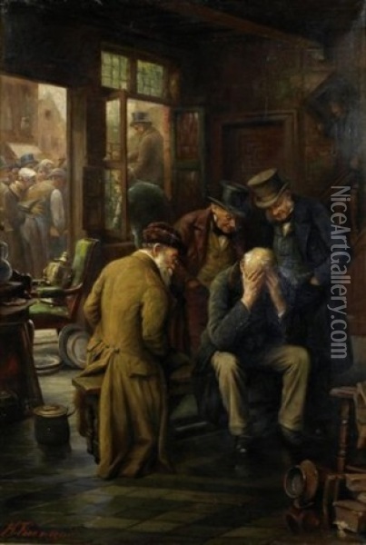La Vente Aux Encheres Publiques Oil Painting - Henri Timmermans