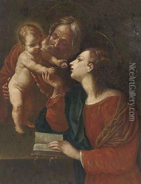 The Holy Family 2 Oil Painting - Ippolito Scarsella (see Scarsellino)