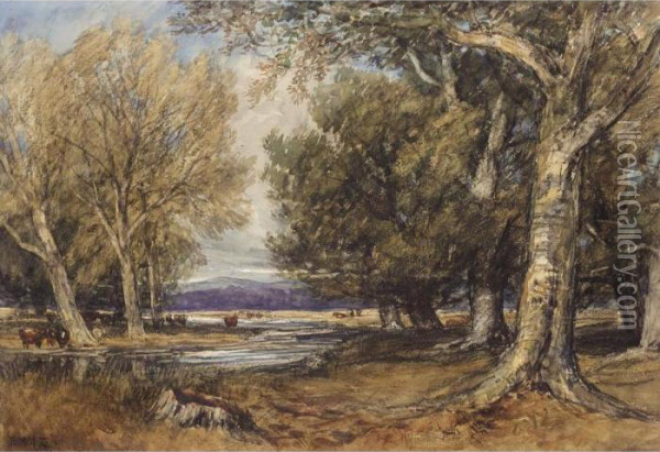 View In Surrey Oil Painting - Edmund Morison Wimperis