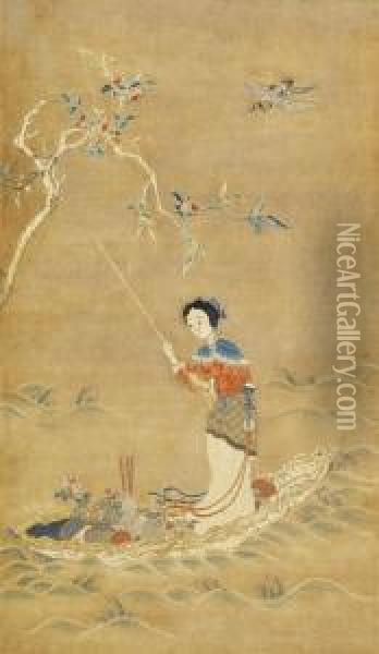 Qing Dynasty, 18th Century Oil Painting - Qing Dynasty, Qianlong Period