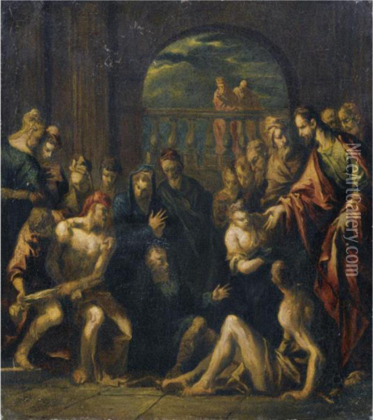 The Raising Of Lazarus Oil Painting - Francesco Guardi