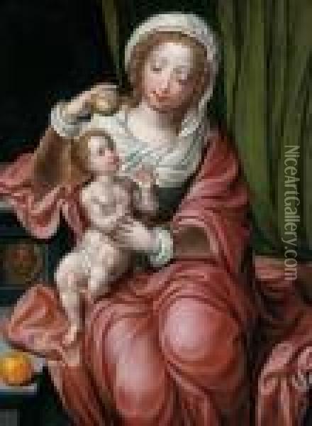 Madonna Col Bambino Oil Painting - Pieter Coecke Van Aelst