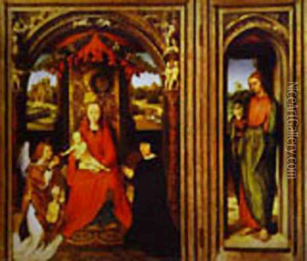 Altar Of Saints John The Baptist And John The Evangelist Oil Painting - Hans Memling