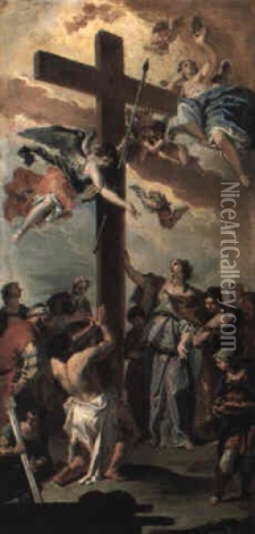 Saint Helena Discovering The Cross Oil Painting - Sebastiano Ricci
