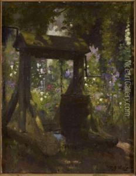 The Garden Well Oil Painting - Patrick William Adam