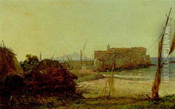 Porto D'anzio, Near Rome Oil Painting - George Loring Brown
