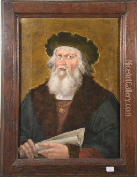 Portrait De Gutenberg Oil Painting - Adolf Alexander Dillens