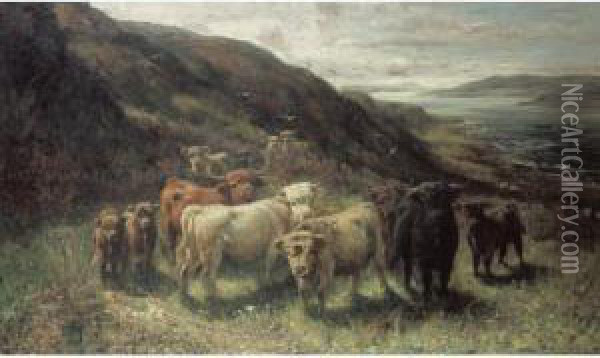 September In The Highlands Oil Painting - Joseph Denovan Adam