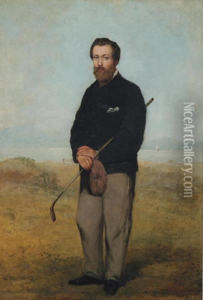 A Gentleman Golfer Oil Painting - William Aikman