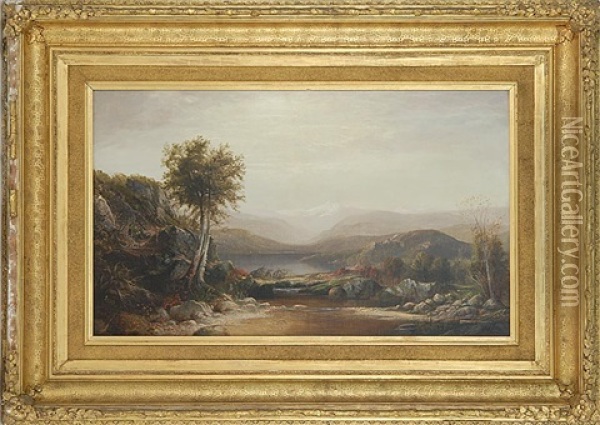 White Mountains Of New Hampshire Oil Painting - Harrison Bird Brown