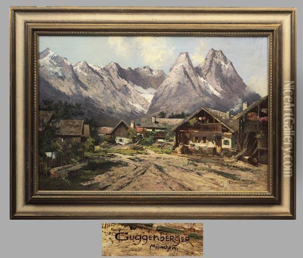 Sommerliche Gebirgslandschaft Oil Painting - Theodor Otto Michael Guggenberger