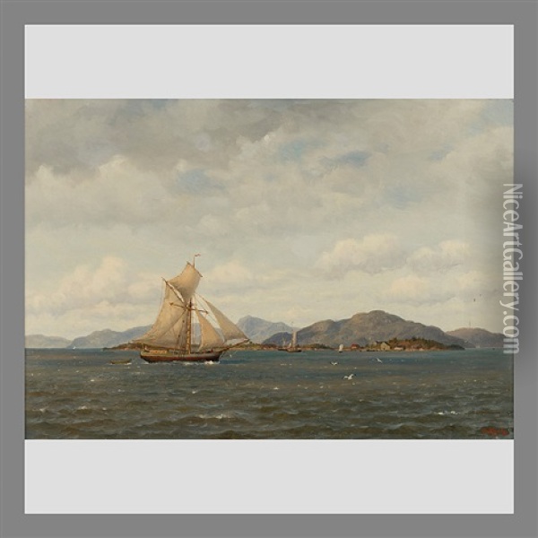 Strong Sails Oil Painting - Oskar Conrad Kleineh