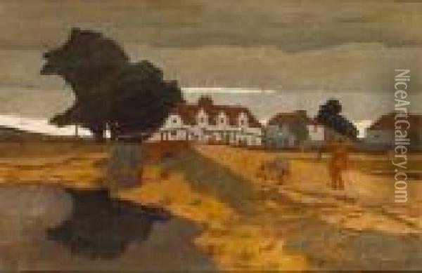 The Farm Oil Painting - Robert Polhill Bevan