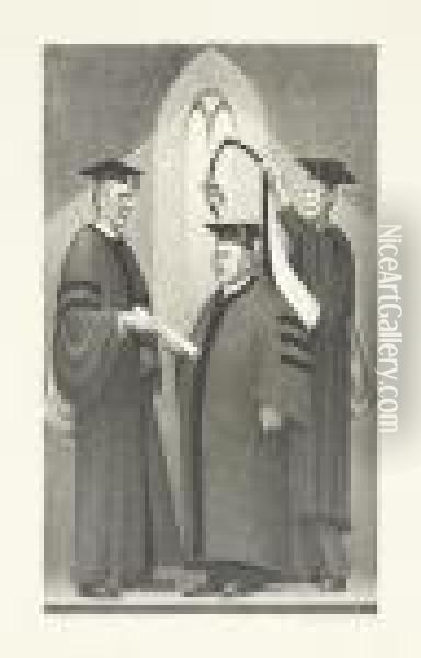 Honorary Degree. Oil Painting - Grant Wood