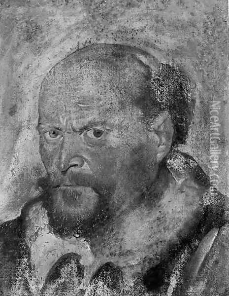 Portrait of a bearded man Oil Painting - Italian School