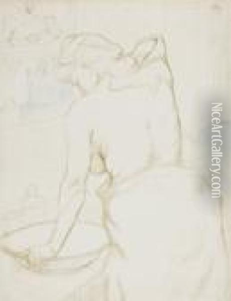 Femme Qui Selave - La Toilette Oil Painting - Henri De Toulouse-Lautrec