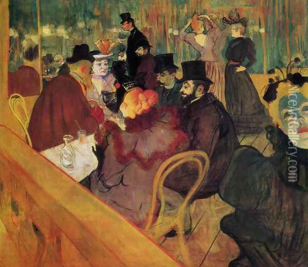 At The Moulin Rouge Oil Painting - Henri De Toulouse-Lautrec