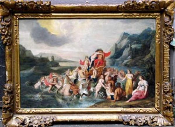 Neptuns Wedding Feast Oil Painting - Frans III Francken