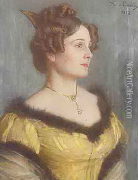 Portrait of a Woman Oil Painting - Angelo Graf von Courten
