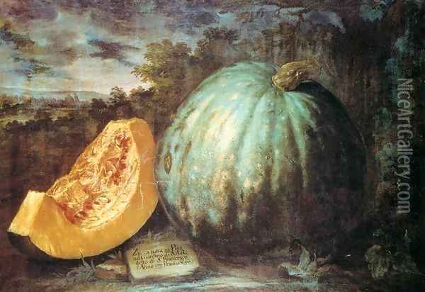 The Pumpkin Oil Painting - Bartolommeo Bimbi
