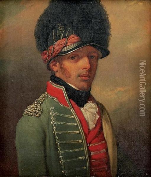 Portrait Of Lieutenant Colonel Samuel Cook (d. 1800) Oil Painting - John Downman