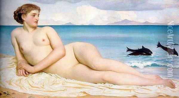 Actaea, the Nymph of the Shore Oil Painting - Lord Frederick Leighton