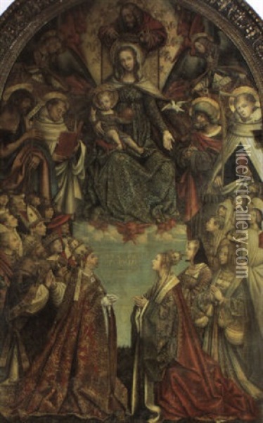The Madonna Del Popolo Oil Painting - Defendente Ferrari