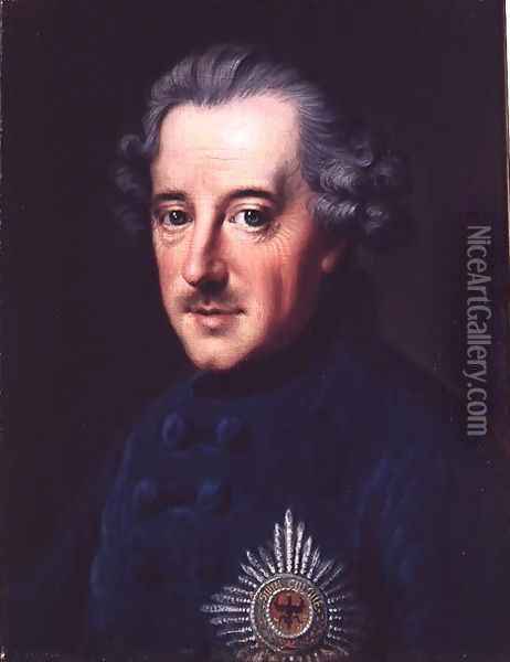 Frederick II the Great (1712-86) Oil Painting - Johann Georg Ziesenis