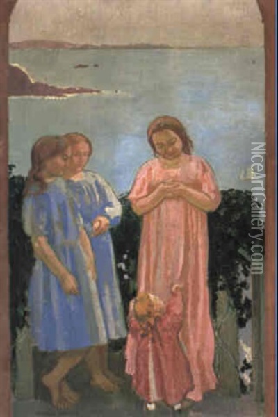 L'attente De L'enfant Oil Painting - Maurice Denis