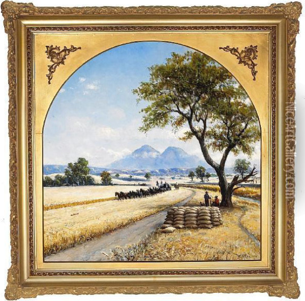 Wheat Harvest Oil Painting - William Alexander Coulter