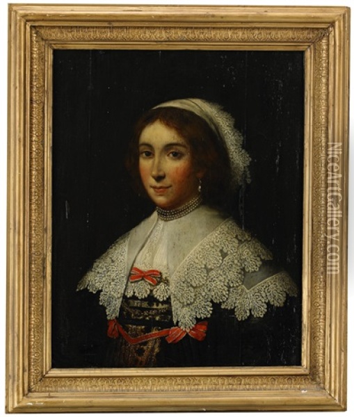 Kvinnoportratt Oil Painting -  Rembrandt van Rijn