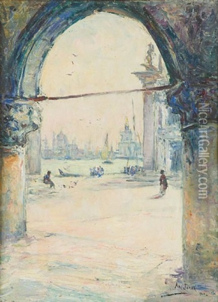 Venise Vue De La Place Saint Marc Oil Painting - Armand Gustave Gerard Jamar