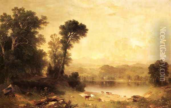 Pastoral Scene Oil Painting - Asher Brown Durand