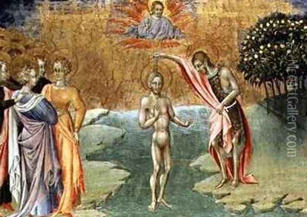 The Baptism of Christ Oil Painting - Paolo di Grazia Giovanni di