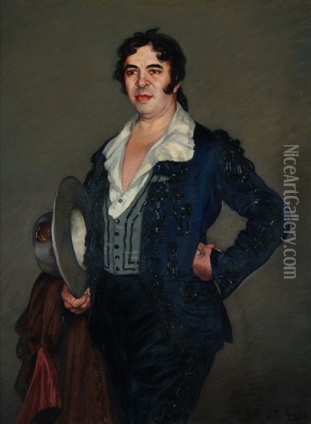 Retrato De Titta-rufo Oil Painting - Ignacio Zuloaga Y Zabaleta