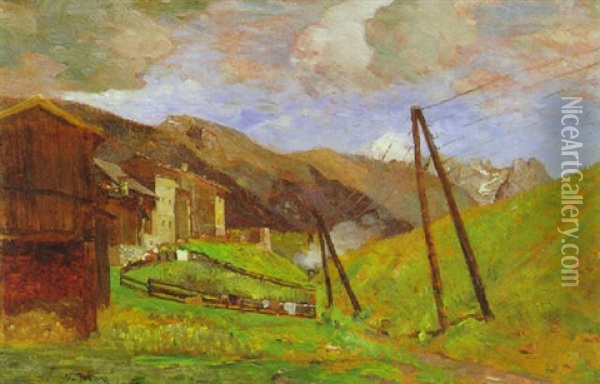 St. Anton Am Arlberg Oil Painting - Tina Blau-Lang