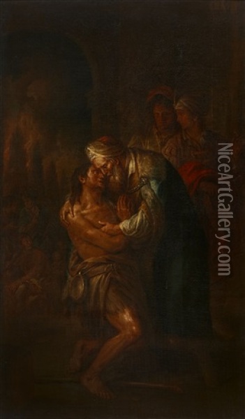 The Return Of The Prodigal Son Oil Painting - Martin Johann (Kremser Schmidt) Schmidt