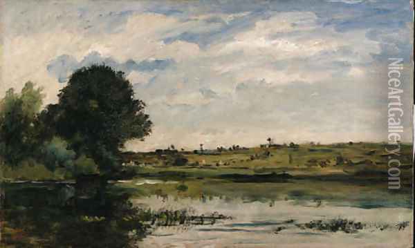 Au bord de la Seine Oil Painting - Charles-Francois Daubigny