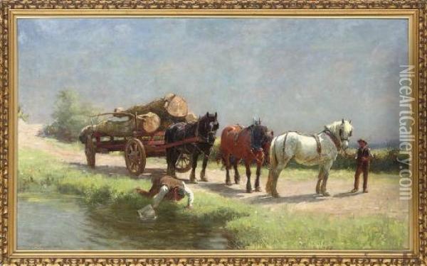 The Heat Of The Day Oil Painting - William Frank Calderon