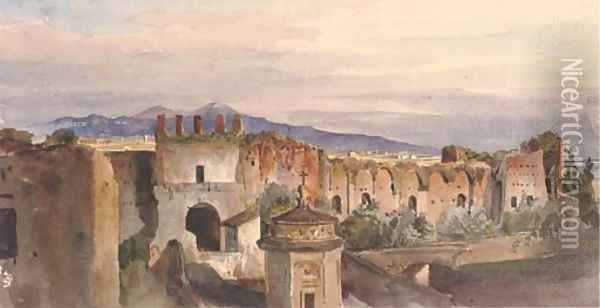 The Porta Latina, Rome Oil Painting - Harriet Cheney