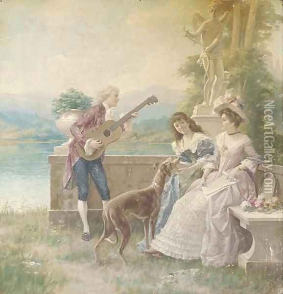 The serenade Oil Painting - Jean-Honore Fragonard