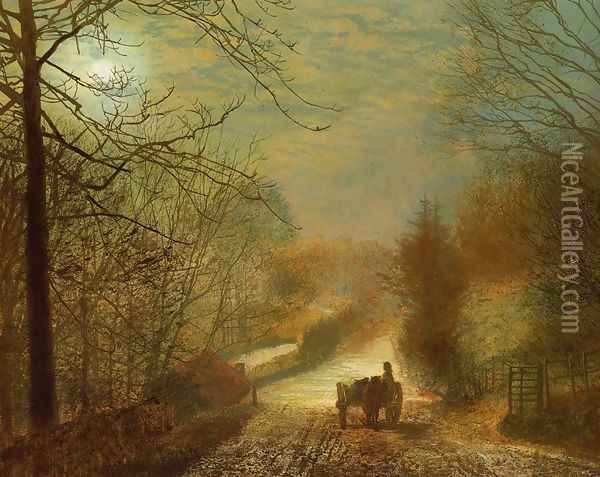 Forge Valley, near Scarborough Oil Painting - John Atkinson Grimshaw