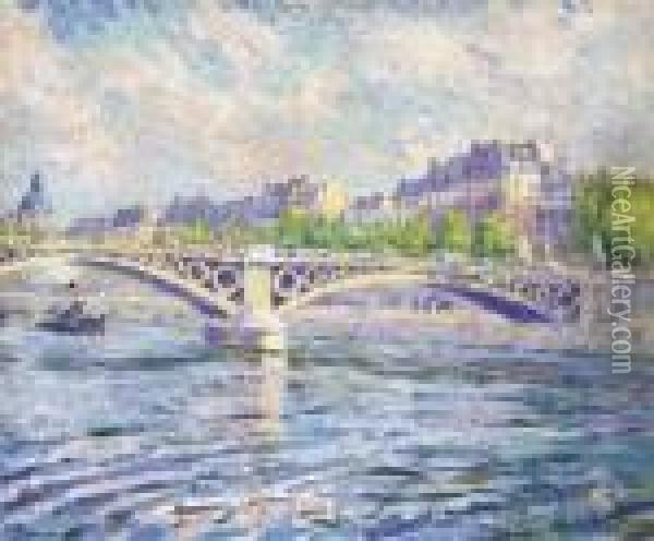 Paris, Remorqueur Sur La Seine Oil Painting - Henri Lebasque