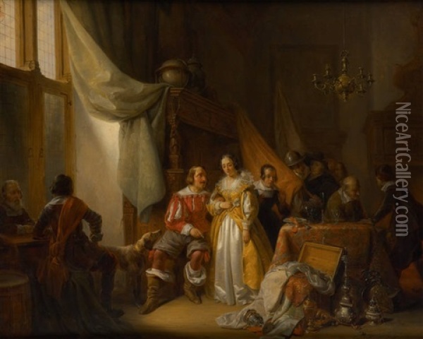 Les Preparatifs Du Mariage Oil Painting - Jan Hendrik van de Laar